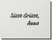 Greeting card written by Hand
