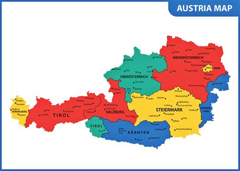 Österreichische Landkarte mit typischen Kekssorten der Regionen