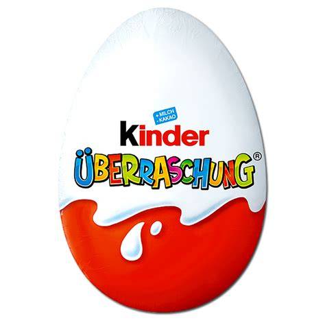 Überraschungseier-Schokolade und fertige Kuchen-Kreationen