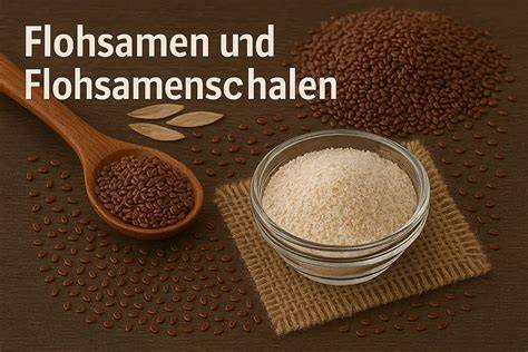 Übersicht: Leinmehl, Flohsamenschalen und Backzutaten