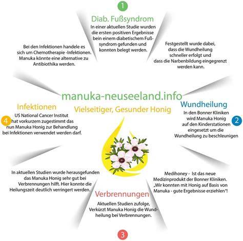 Übersicht Anwendungsbereiche von Manuka Honig nach MGO-Wert