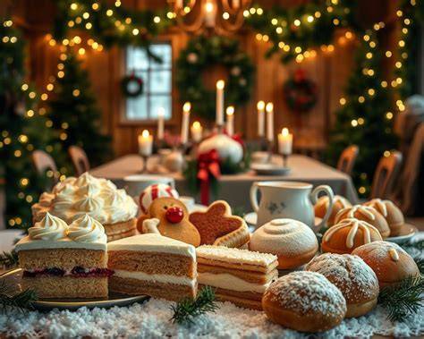 Übersicht klassischer schwedischer Weihnachtsdesserts (Infografik)