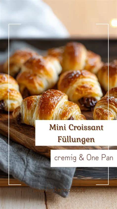Übersicht verschiedene Füllungen für Mini-Croissants