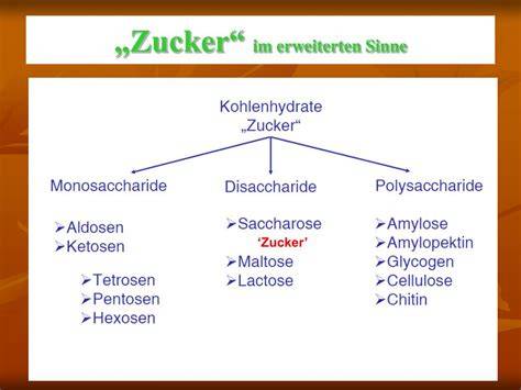 Übersicht verschiedener Zuckerarten und ihrer Funktionen