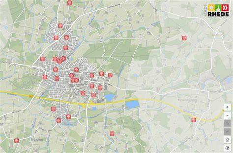 Übersichtskarte mit Standorten der Konditoreien Ludwigsburg