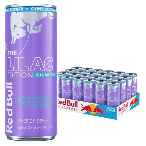 250 ml und 355 ml Dosen Red Bull Lilac Edition Sugarfree
