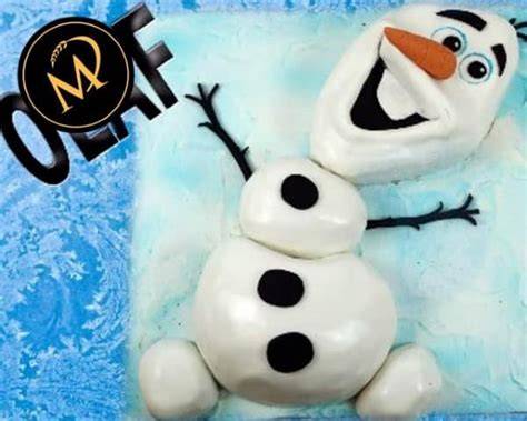 3D Olaf Motivtorte mit Gewindestangenkonstruktion