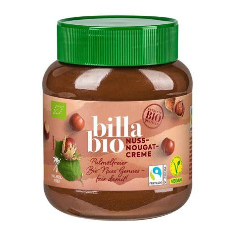 400 g Glas Billa Bio Nuss-Nougat-Creme