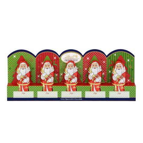 5er-Stange mit Mini Weihnachtsmännern und Perforation