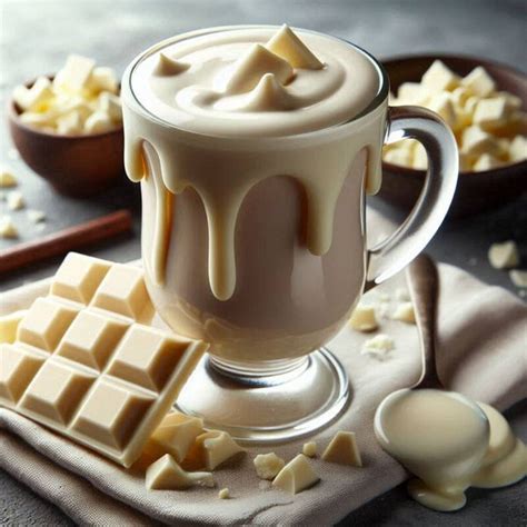 AZUCO weiße Trinkschokolade in Tasse