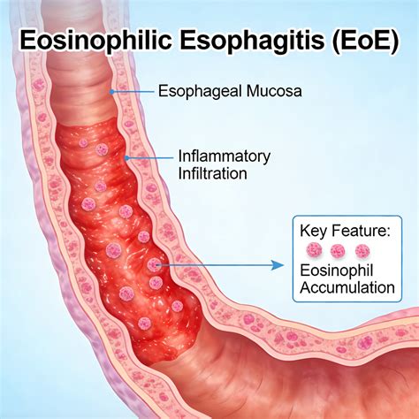 Abbildung: Pathologie der Eosinophilen Ösophagitis