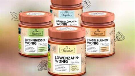 Abbildung: Verschiedene vegane Alternativen zu Honig