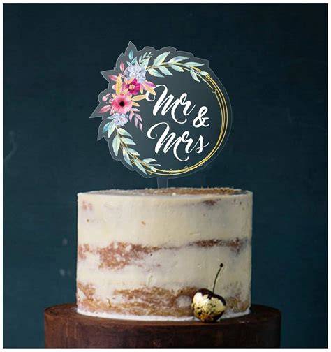Acryl Tortentopper auf Hochzeitstorte