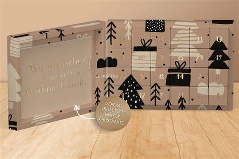 Adventskalender mit 24 Tafeln Edelschokolade