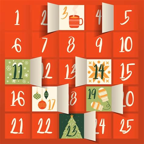 Adventskalender mit Blistereinlage und geöffneten Türchen