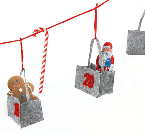 Adventskalender und Lebkuchenfiguren aus Filz