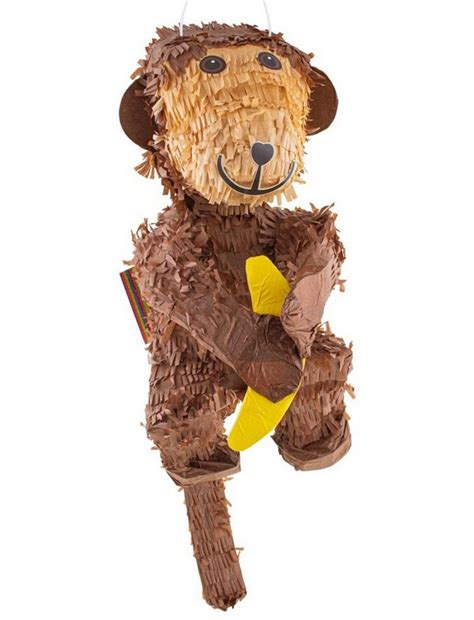 Affe aus Schokolade, frontal mit Banane