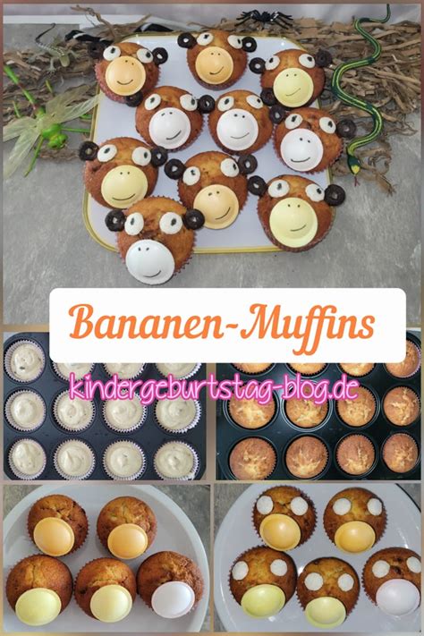 Affen-Muffins mit Oblaten-Gesichtern