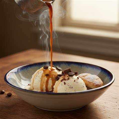 Affogato: Vanilleeis mit heißem Espresso