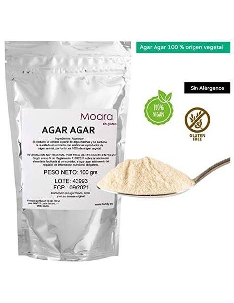 Agar-Agar Pulver und Früchte