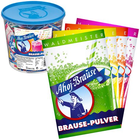 Ahoj-Brause Dosen und Beutel