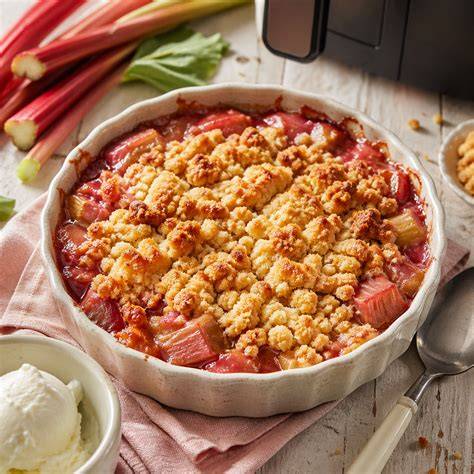 Airfryer Mini-Apfelstrudel und Rhabarber Crumble