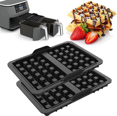 Airfryer mit eingesetzten Silikon-Waffelformen
