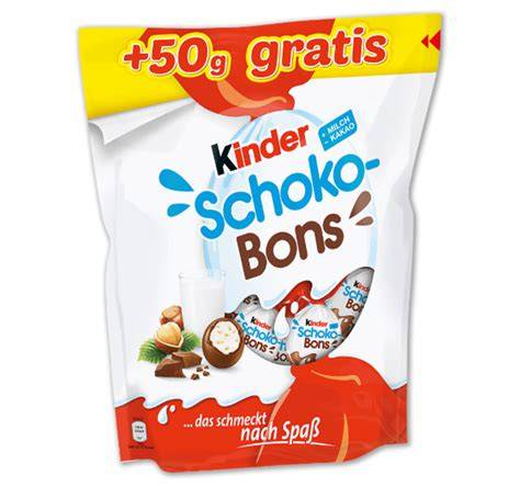 Aktuelle und ältere Verpackungen von Schokobons