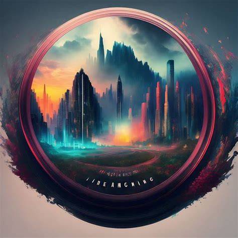Albumcover im neonfarbenen, monochromatischen Design