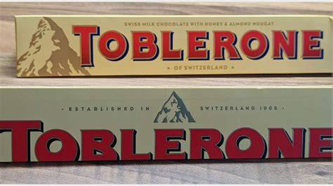 Aldirone-Tafel neben Toblerone als Vergleich