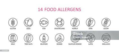 Allergen-Icon-Liste: Milch, Haselnüsse, Soja, Gluten