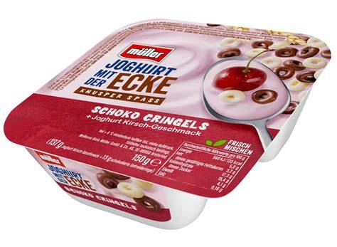 Allergene: Gluten, Laktose und tierische Bestandteile in Joghurt mit der Ecke