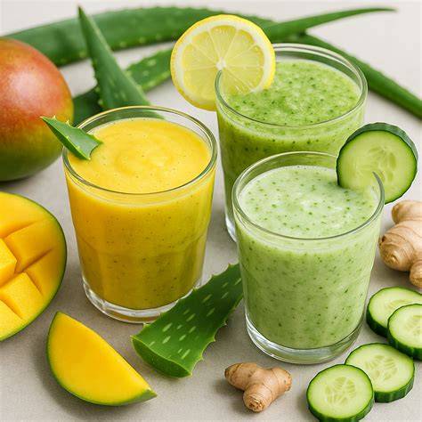Aloe Vera Smoothie mit frischen Zutaten