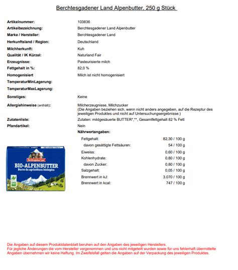 Alpenbutter und Mehl