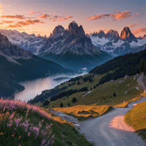 Alpenlandschaft und Buchweizenfelder