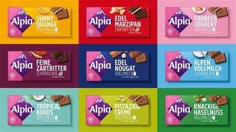 Alpia Packaging Colour Blocking und Sortenfarben