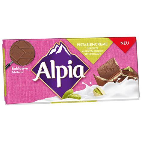Alpia Schokoladentafeln im Supermarktregal
