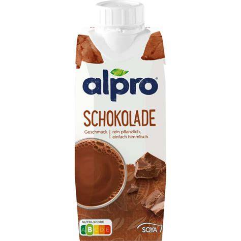 Alpro Soja Schoko im Müsli und als Getränk