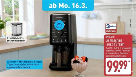 Ambiano Eismaschine Modellübersicht