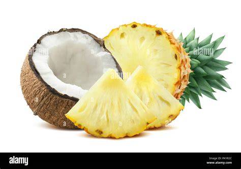Ananas und Kokosnuss Zutaten