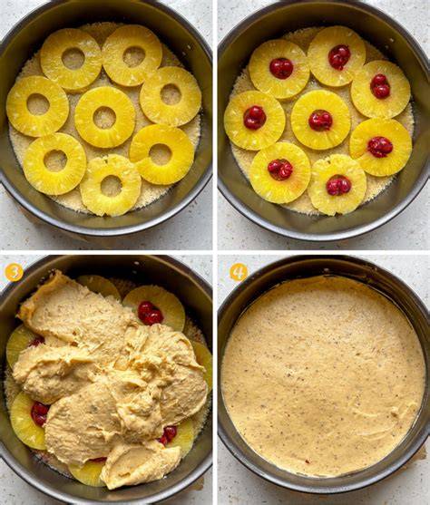 Ananaskuchen im Backofen