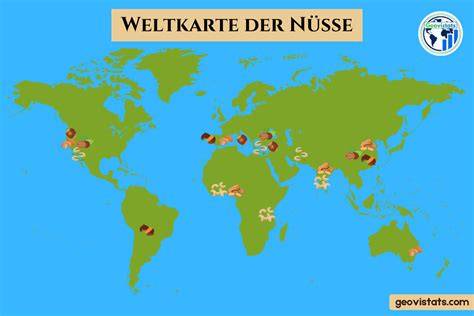 Anbauländer der Kokospalme - Weltkarte