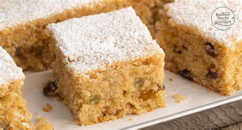 Anleitung: Stollenkuchen vom Blech Schritt-für-Schritt gebacken