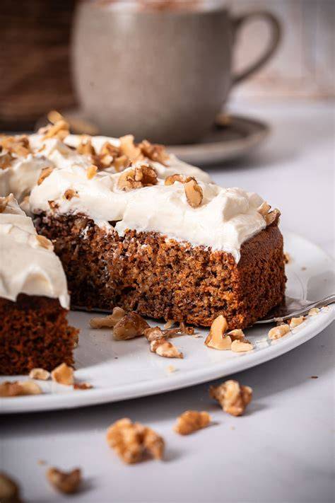 Anschnitt Birne-Schoko-Walnuss Kuchen