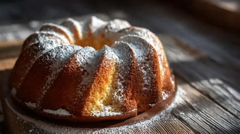 Anschnitt eines saftigen Mandarinen-Rührkuchens auf einem Kuchenteller