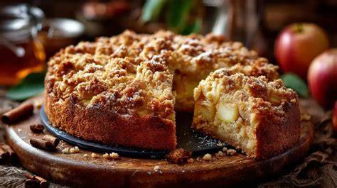 Anschnitt eines saftigen Streusel-Käsekuchens