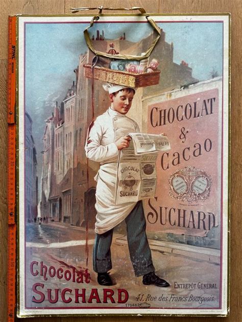 Antikes Werbeplakat von Suchard aus dem frühen 20. Jahrhundert