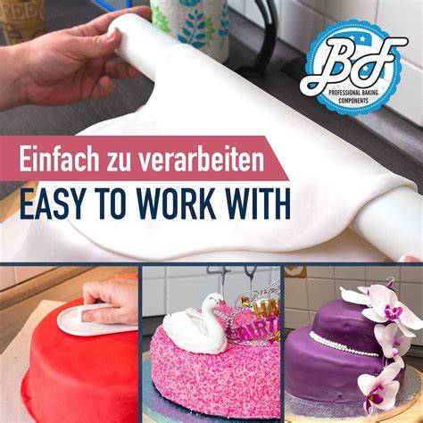Anwendung von Transferfolie auf Torte und Rollfondant