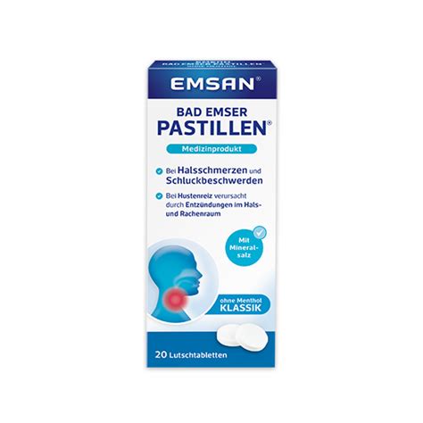 Anwendungsbereich Emser Pastillen: Hals, Rachen, Stimme