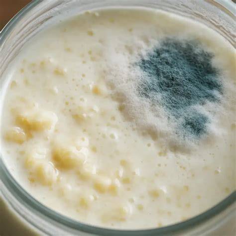 Anzeichen für verdorbenen Pudding: Schimmel und veränderte Farbe